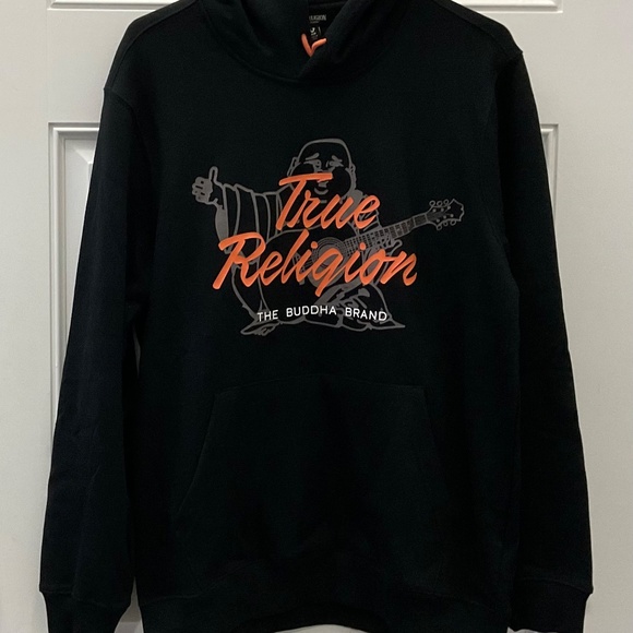 SCRIPT BUDDHA PULLOVER HOODIE With True religion 1956 MFG LA CA Cap. - Picture 2 of 12